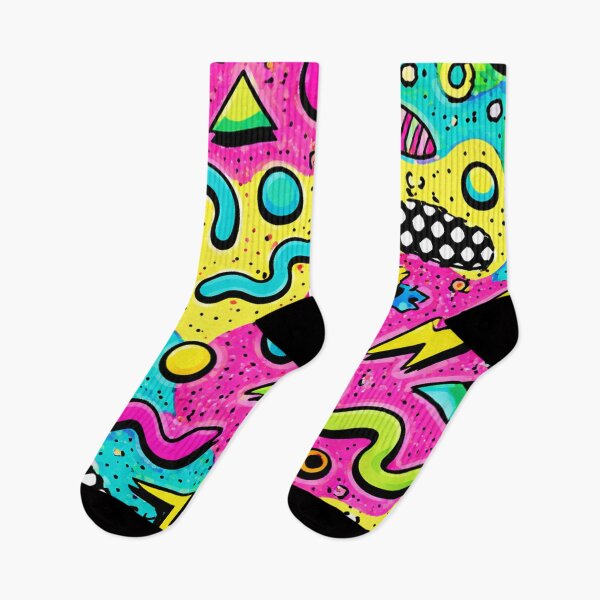 Item preview, 90s Neon Squiggle Pattern designed and sold by SassyArtistry.