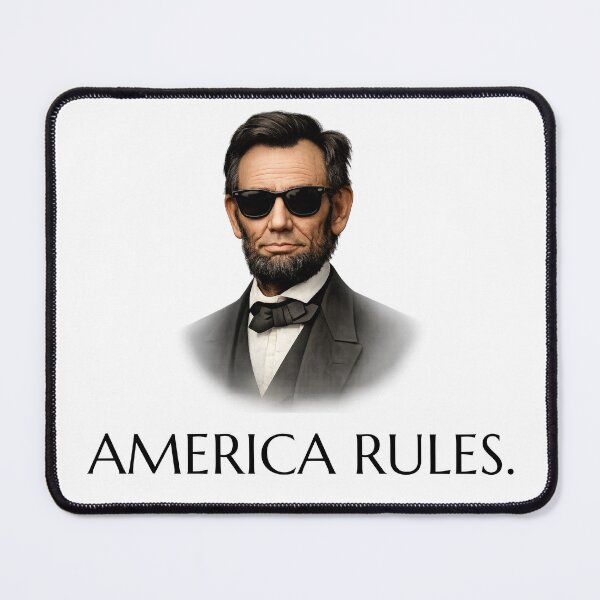 Item preview, American Rules -- cool Abraham Lincoln in shades designed and sold by The Sporty Nerd.