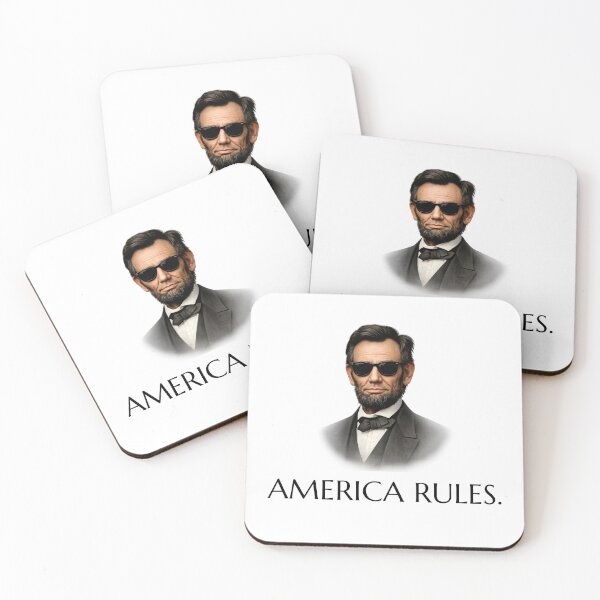 Item preview, American Rules -- cool Abraham Lincoln in shades designed and sold by The Sporty Nerd.
