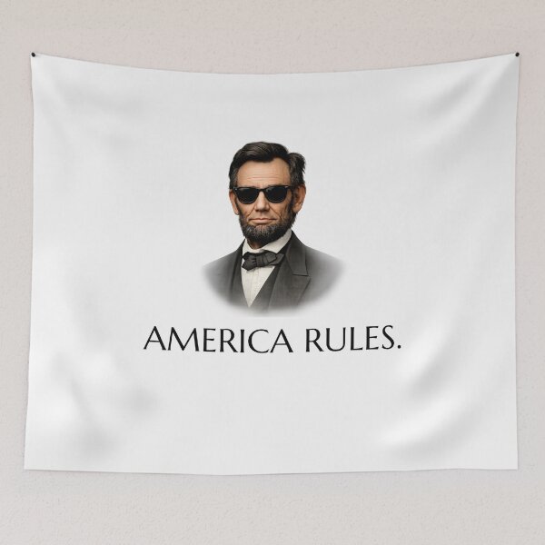 Item preview, American Rules -- cool Abraham Lincoln in shades designed and sold by The Sporty Nerd.