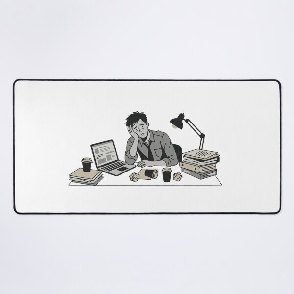 Item preview, Investment Banking Burnout – Tired Analyst Humor Illustration designed and sold by yadine.