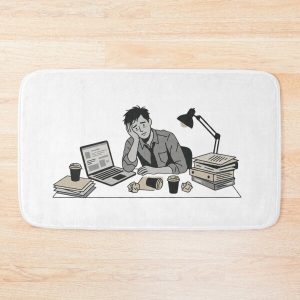 Item preview, Investment Banking Burnout – Tired Analyst Humor Illustration designed and sold by yadine.