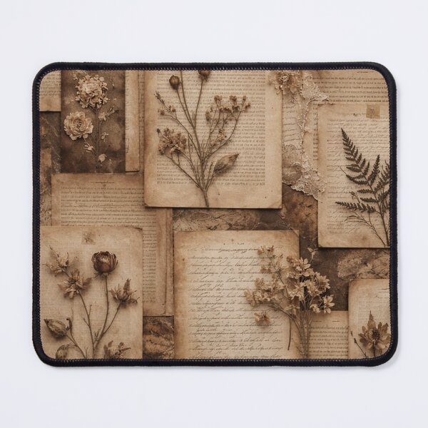 Item preview, Vintage Botanical Pressed Flowers Collage designed and sold by SassyArtistry.