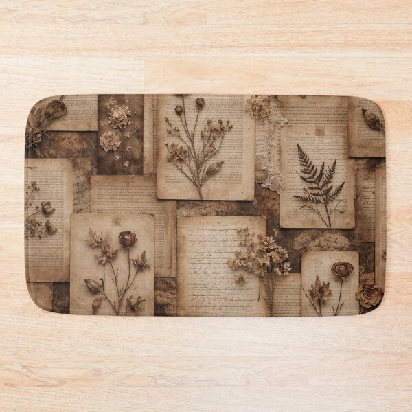 Item preview, Vintage Botanical Pressed Flowers Collage designed and sold by SassyArtistry.