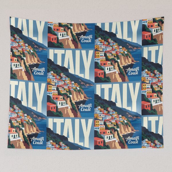Item preview, Italy Travel – Amalfi Coast Vintage Art designed and sold by Atlas Poster Co..