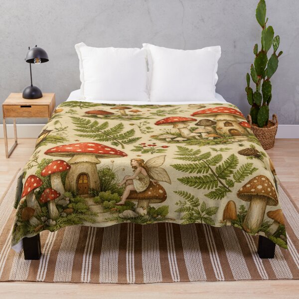 Item preview, Fairy Mushroom Forest Cottage Pattern designed and sold by SassyArtistry.