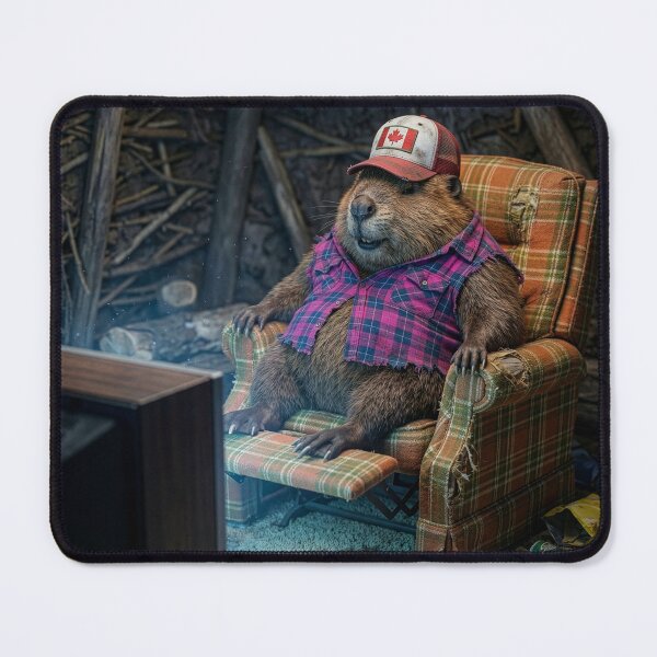 Item preview, Canadian Beaver Watches Television in His Lodge designed and sold by Tridentulus.