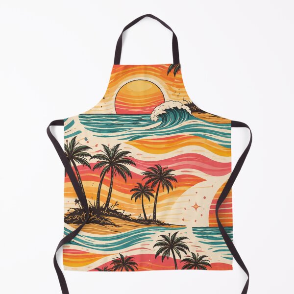Item preview, Retro Sunset Waves and Palm Trees designed and sold by SassyArtistry.