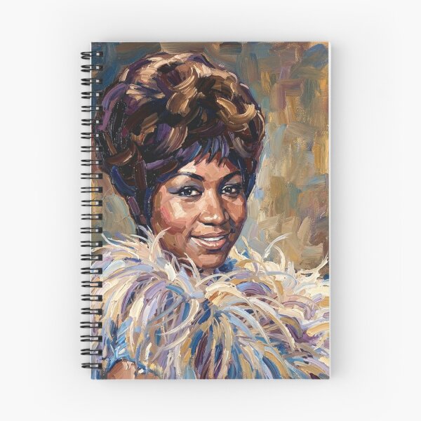 Item preview, The Queen of Soul: Aretha Franklin Feathered Impasto Portrait designed and sold by Art's Diner.