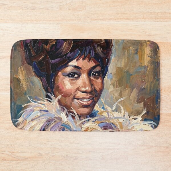 Item preview, The Queen of Soul: Aretha Franklin Feathered Impasto Portrait designed and sold by Art's Diner.
