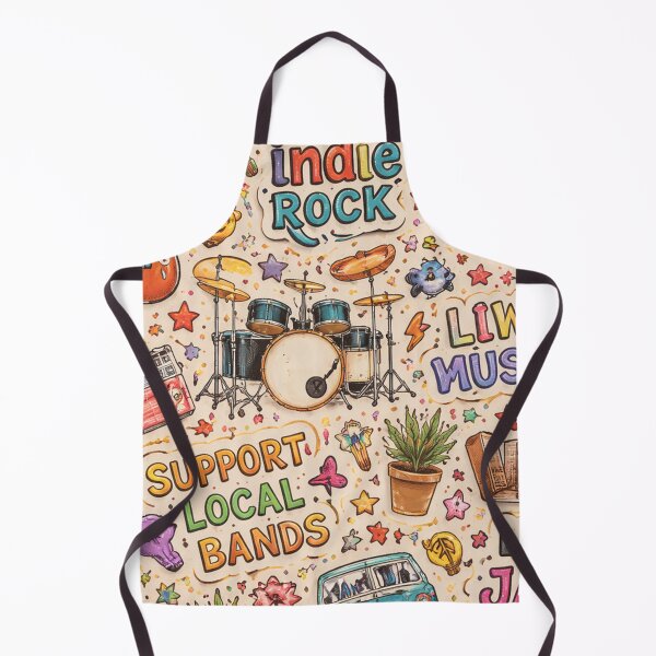 Item preview, Indie Rock Music Doodle Pattern designed and sold by SassyArtistry.
