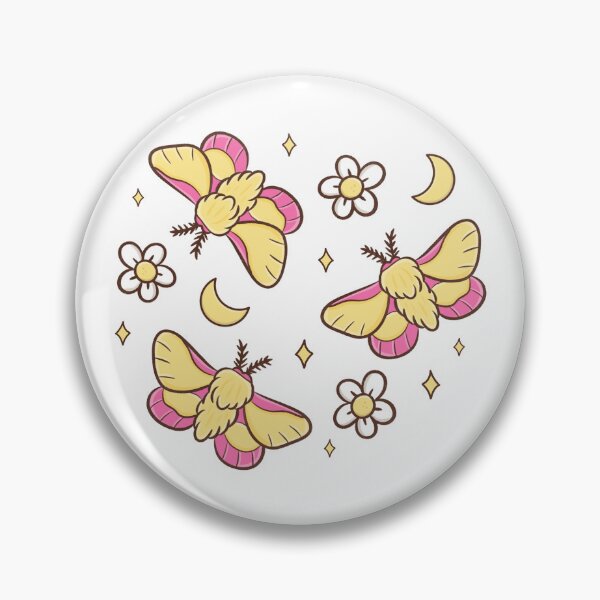 Item preview, Rosy Maple Moth Floral designed and sold by hbpatternco.
