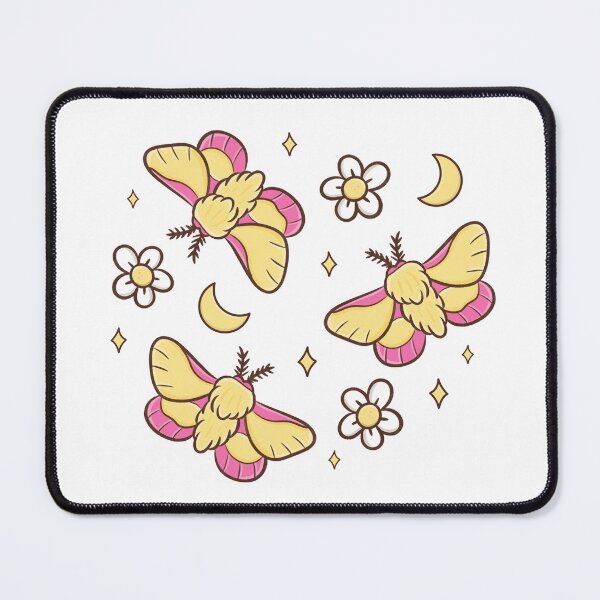 Item preview, Rosy Maple Moth Floral designed and sold by hbpatternco.
