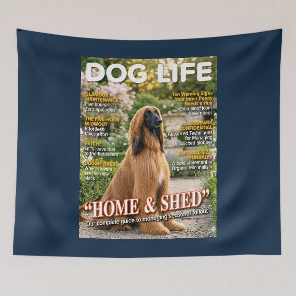 Item preview, HOME & SHED: Afghan Hound Dog Life Magazine Cover designed and sold by FrancophileFun.