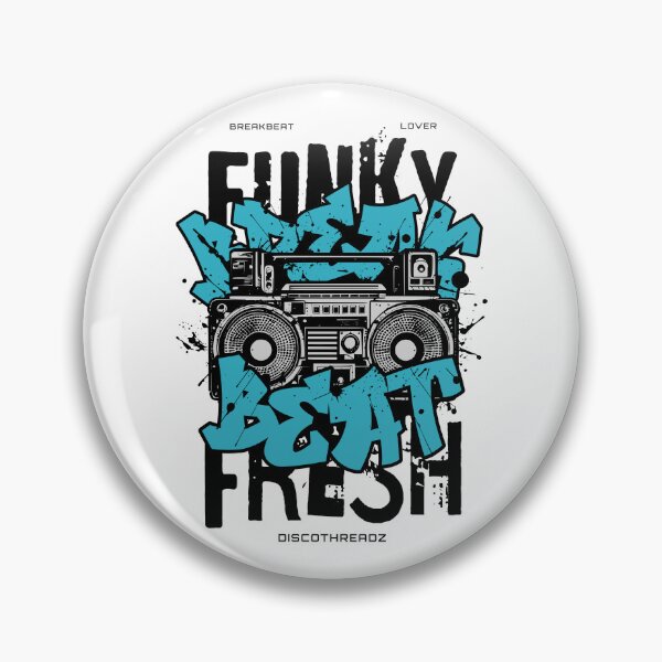 Item preview, BREAKBEAT  - Funky Fresh Boombox (Black)  designed and sold by Discothreadz.