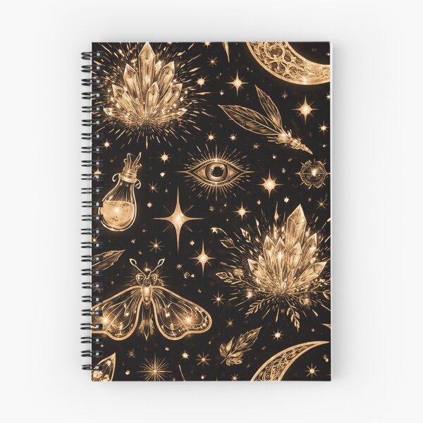 Item preview, Gold Celestial Moon Crystal Pattern designed and sold by SassyArtistry.
