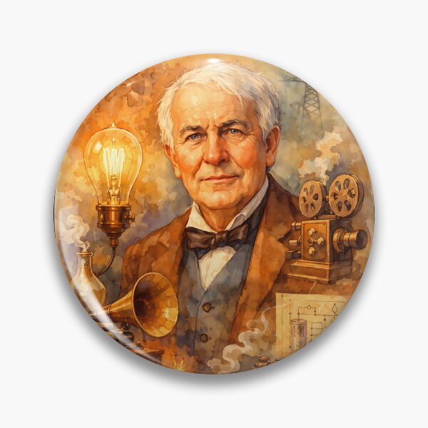 Item preview, Thomas Edison designed and sold by Sarcastic designs.