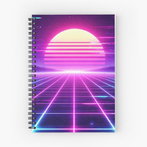 Item preview, Neon Grid Sunset Vaporwave Scene designed and sold by SassyArtistry.