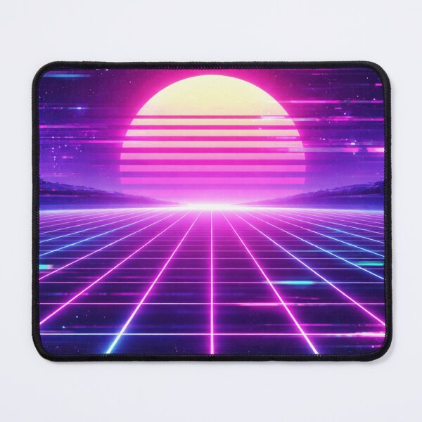 Item preview, Neon Grid Sunset Vaporwave Scene designed and sold by SassyArtistry.