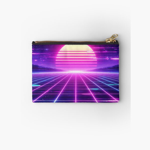 Item preview, Neon Grid Sunset Vaporwave Scene designed and sold by SassyArtistry.