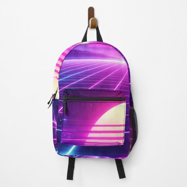 Item preview, Neon Grid Sunset Vaporwave Scene designed and sold by SassyArtistry.
