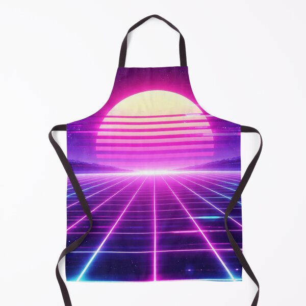 Item preview, Neon Grid Sunset Vaporwave Scene designed and sold by SassyArtistry.