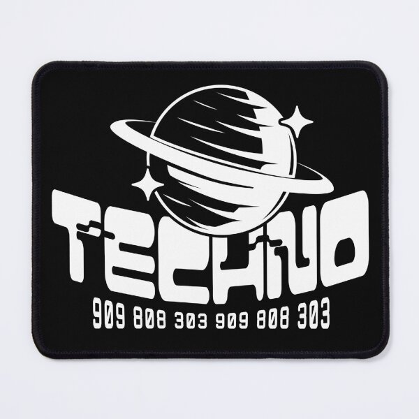 Item preview, TECHNO  - Ring Planet Tech (White) designed and sold by Discothreadz.