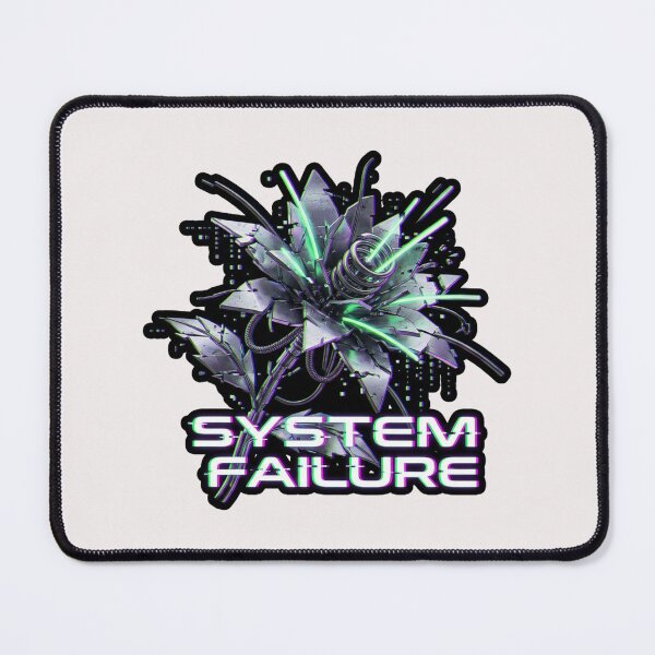 Item preview, Cyberpunk Glitch Mechanical Flower "System Failure" Y2K Graphic designed and sold by benjyjump.