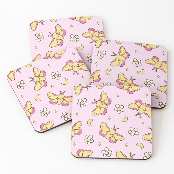 Item preview, Rosy Maple Moth Pink Pattern designed and sold by hbpatternco.