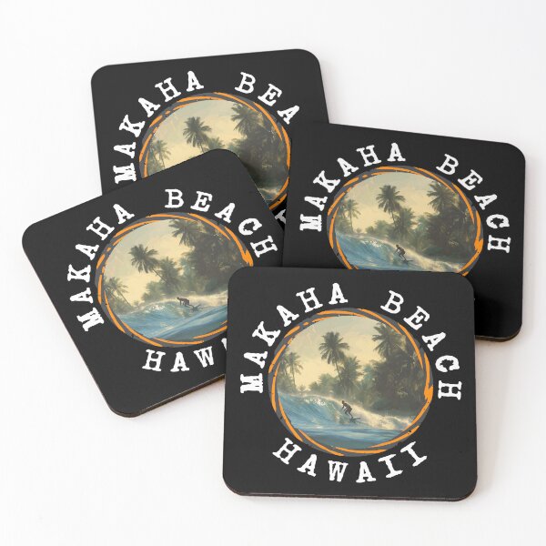 Item preview, Makaha Beach - Hawaii (with White Lettering) designed and sold by VelvetRoom.