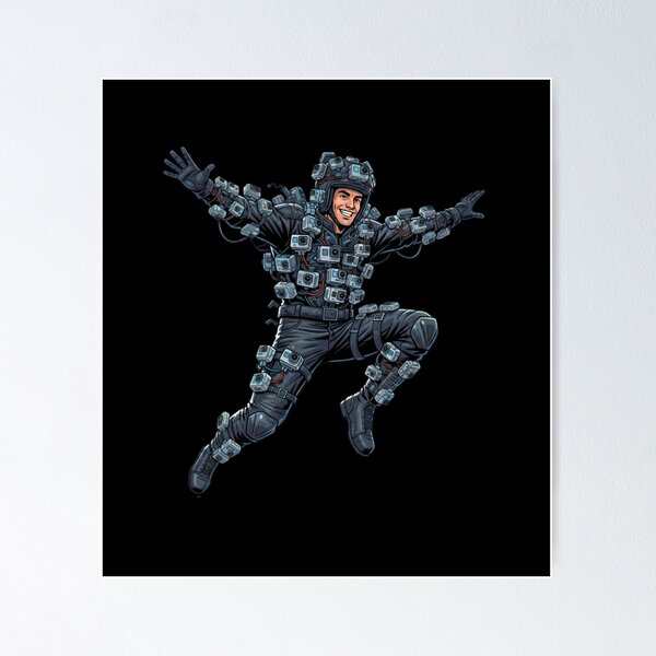 Item preview, POVMAN: The Multi-Angle Superhero Illustration designed and sold by LineLoo.