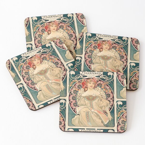 Item preview, Job Cigarettes Poster by Alphonse Mucha c.1896 | Art Nouveau Woman Print | Vintage French Tobacco Advertising Wall Art designed and sold by artofuniverse.