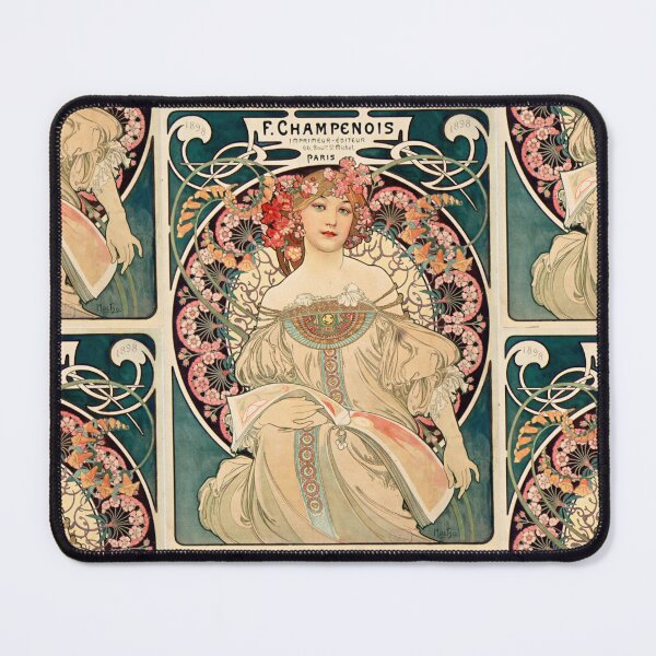 Item preview, Job Cigarettes Poster by Alphonse Mucha c.1896 | Art Nouveau Woman Print | Vintage French Tobacco Advertising Wall Art designed and sold by artofuniverse.