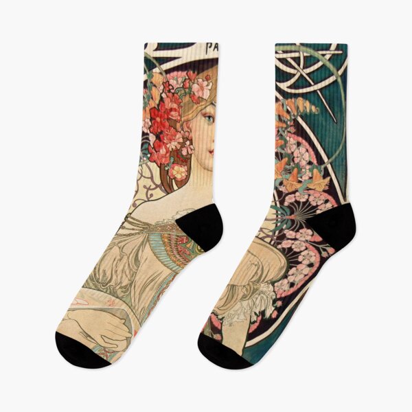 Item preview, Job Cigarettes Poster by Alphonse Mucha c.1896 | Art Nouveau Woman Print | Vintage French Tobacco Advertising Wall Art designed and sold by artofuniverse.