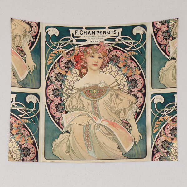 Item preview, Job Cigarettes Poster by Alphonse Mucha c.1896 | Art Nouveau Woman Print | Vintage French Tobacco Advertising Wall Art designed and sold by artofuniverse.