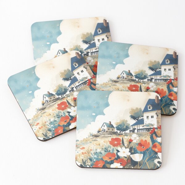 Item preview, Poppies Beneath the Blue Roof designed and sold by Dusk Atelier.
