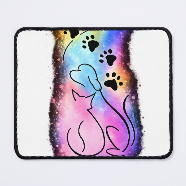 Item preview, Dog and Cat Love Rainbow Paw Print Shirt designed and sold by Monbalc.