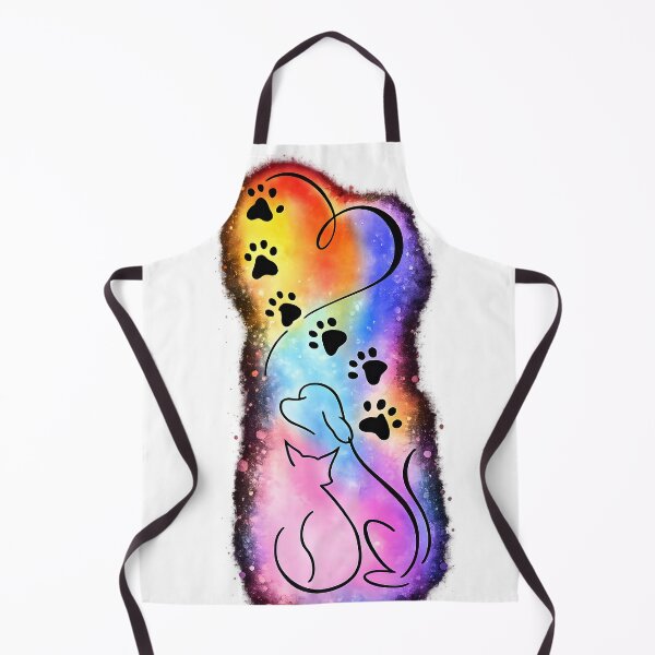 Item preview, Dog and Cat Love Rainbow Paw Print Shirt designed and sold by Monbalc.