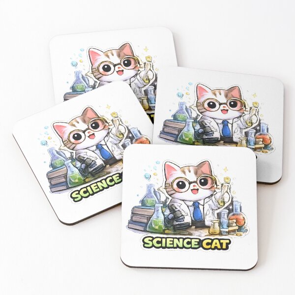 Item preview, Kawaii Cute Science Cat designed and sold by VictorySticker.