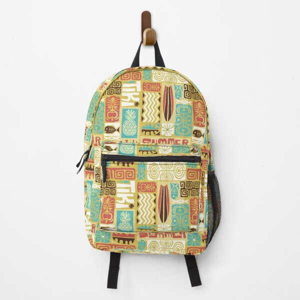 Item preview, Retro Hawaii Tiki Summer Colorful Tropical Tapa Print designed and sold by RetroMaggie.