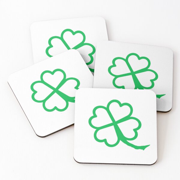 Item preview, Simple Green Heart Shaped Four Leaf Clover designed and sold by CutesyArt8.