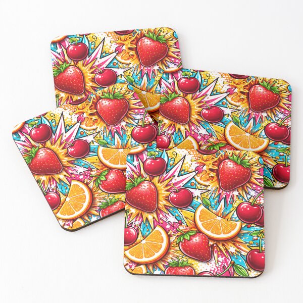 Item preview, Strawberry Cherry Orange Pop Art designed and sold by SassyArtistry.
