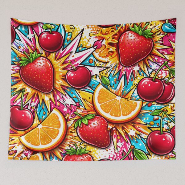 Item preview, Strawberry Cherry Orange Pop Art designed and sold by SassyArtistry.