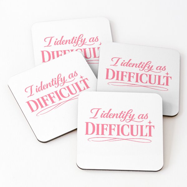 Item preview, I identify as DIFFICULT. Feminist.  designed and sold by StrayaStyle.