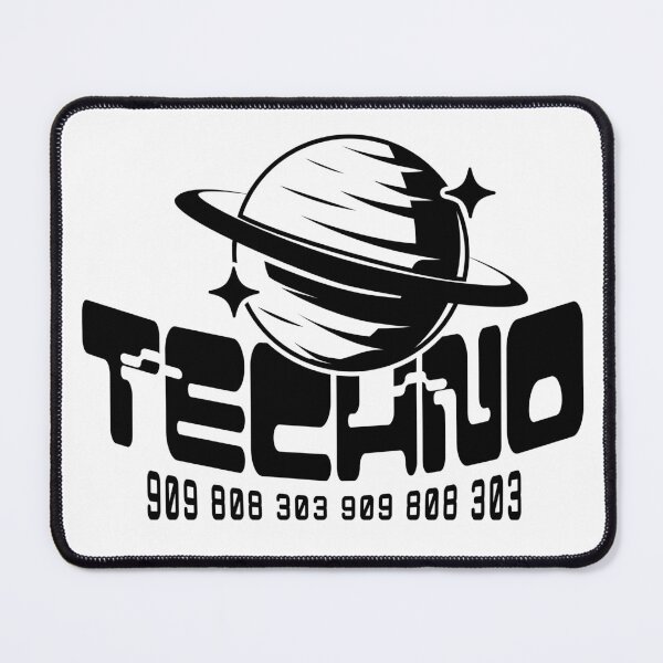 Item preview, TECHNO  - Ring Planet Tech (Black)  designed and sold by Discothreadz.