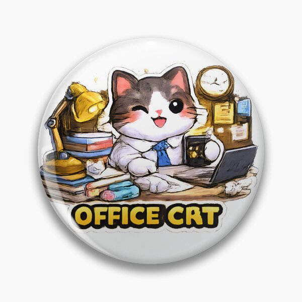 Item preview, Kawaii Cute Office Cat designed and sold by VictorySticker.