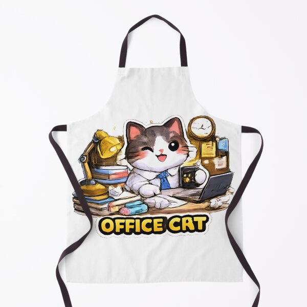 Item preview, Kawaii Cute Office Cat designed and sold by VictorySticker.