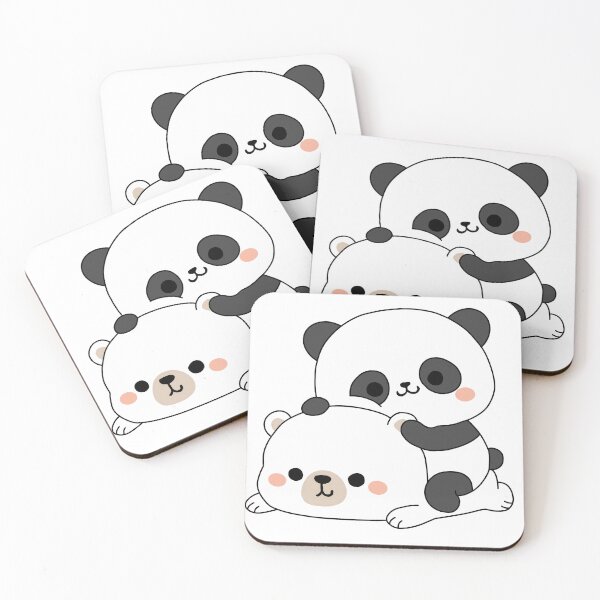Item preview, Cute Panda Hugging Polar Bear – Kawaii Bear Friends Sticker designed and sold by JEVANStudio.