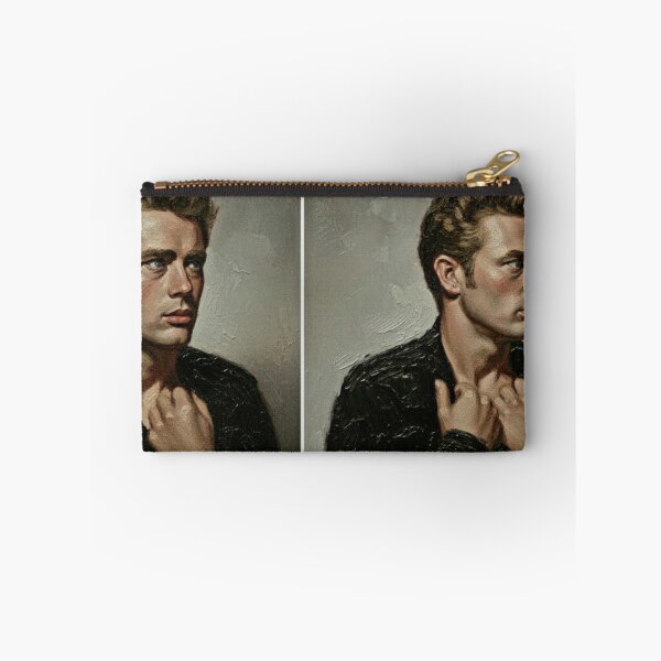 Item preview, The Rebel’s Many Faces: James Dean Quad-Panel Noir Impasto Portrait designed and sold by Art's Diner.