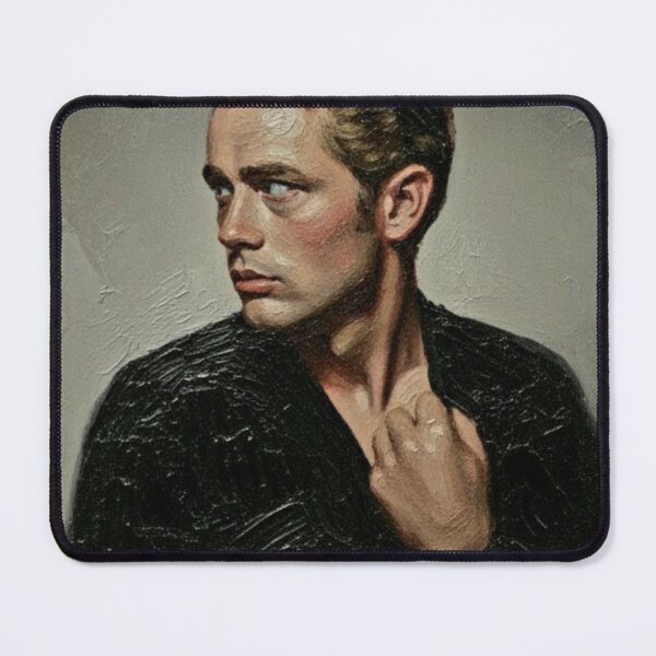 Item preview, The Rebel’s Many Faces: James Dean Quad-Panel Noir Impasto Portrait designed and sold by Art's Diner.